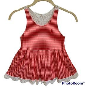 POLO Ralph Lauren Peplum Lace Tank Top Sz SMALL (7)